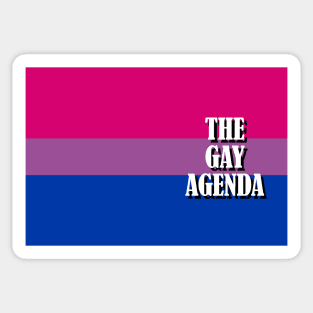 The Gay Agenda - Bisexual Flag Sticker